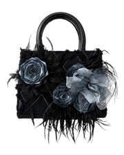 Ash‑Bloom Feather Tote