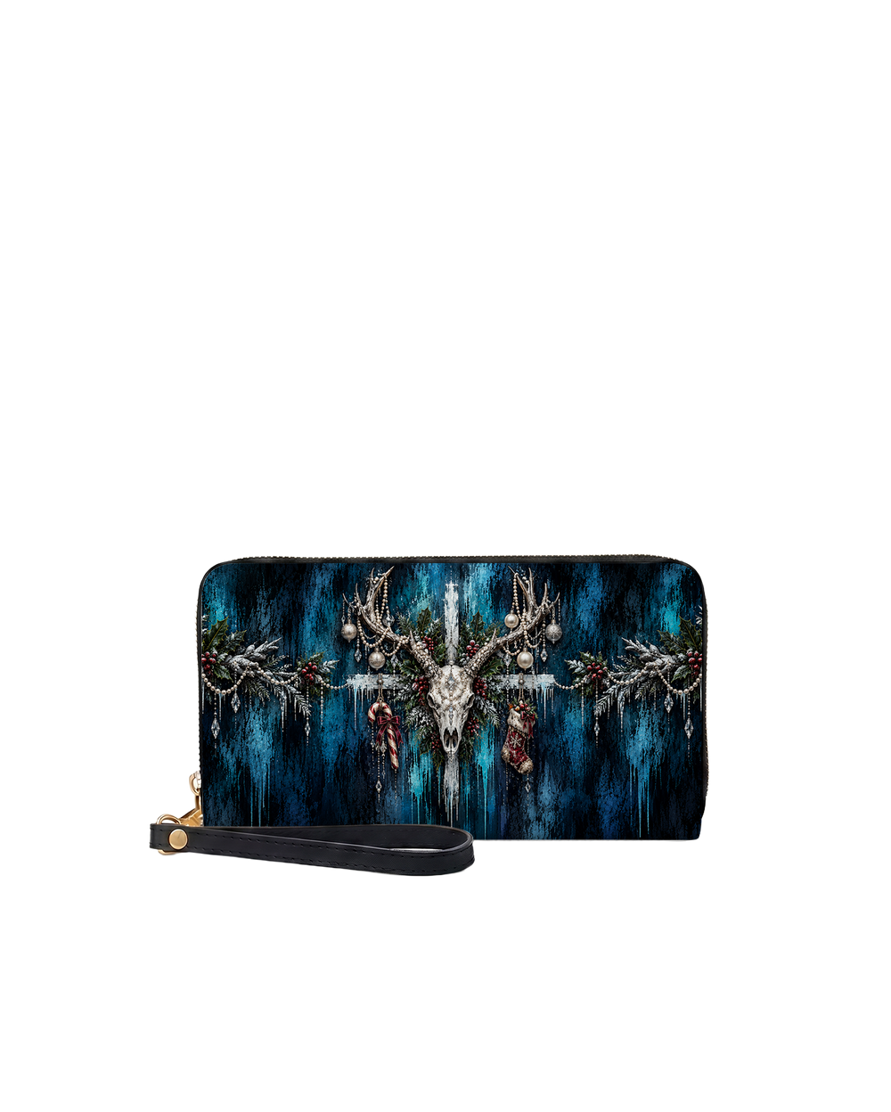 Frosted Antler Long Zip Wallet