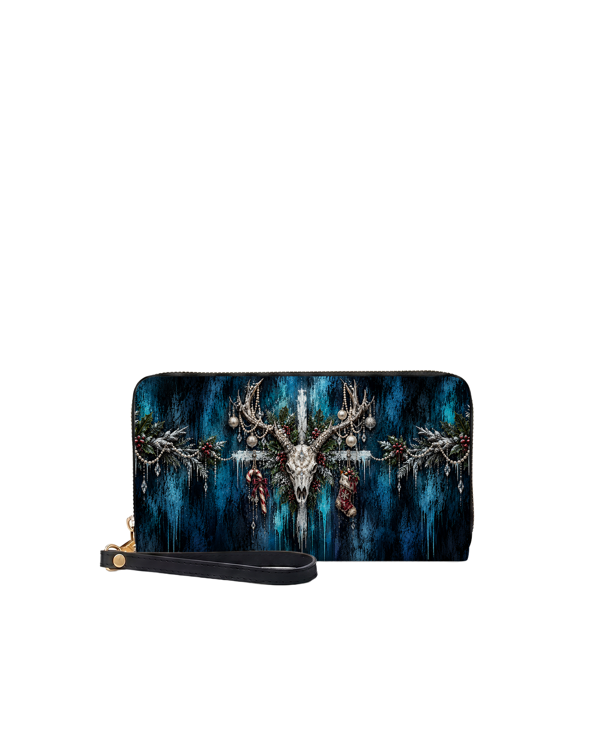 Frosted Antler Long Zip Wallet