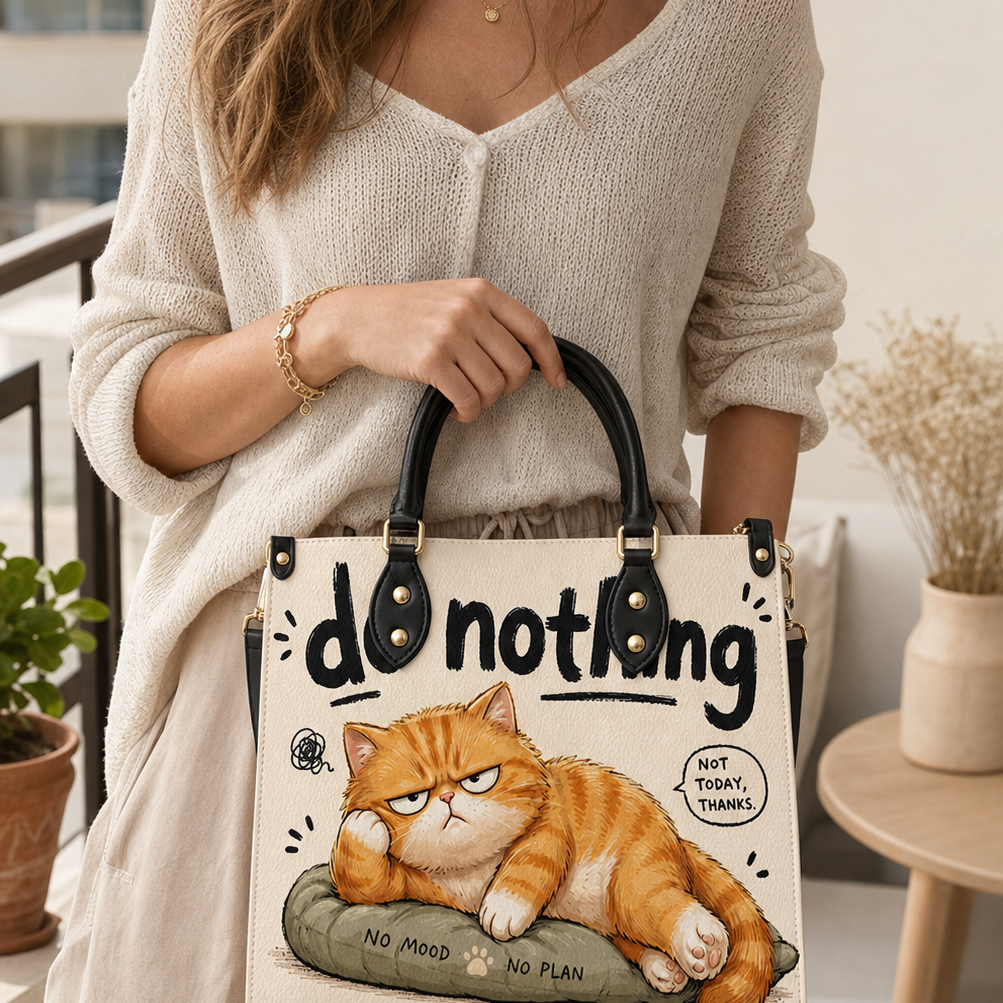 Orange Chill Vibe Leather Handbag