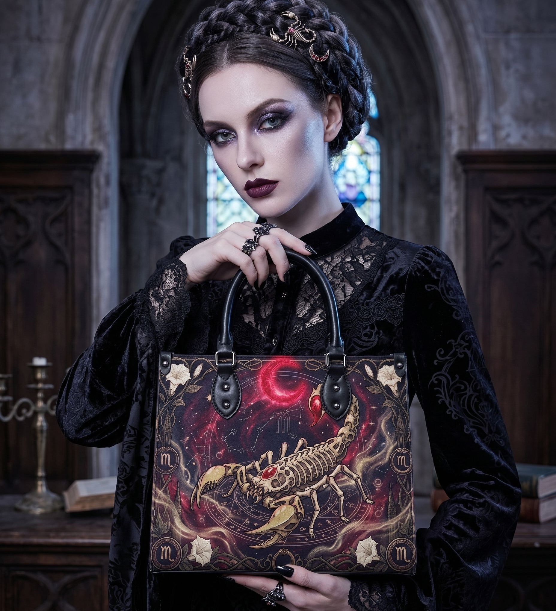 Scorpio｜Moon Spell Leather Handbag