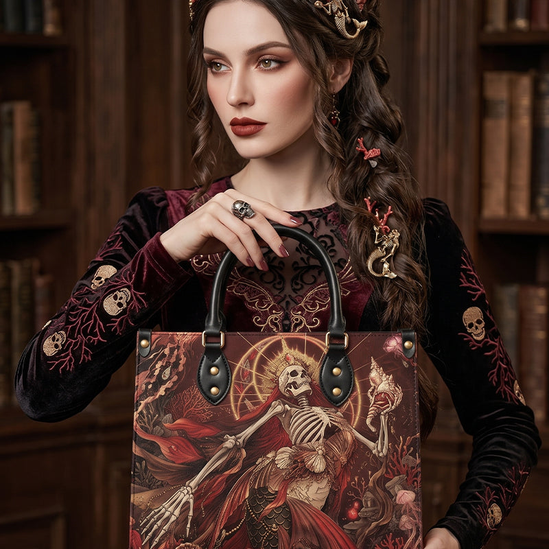 Crimson Tide Leather Handbag