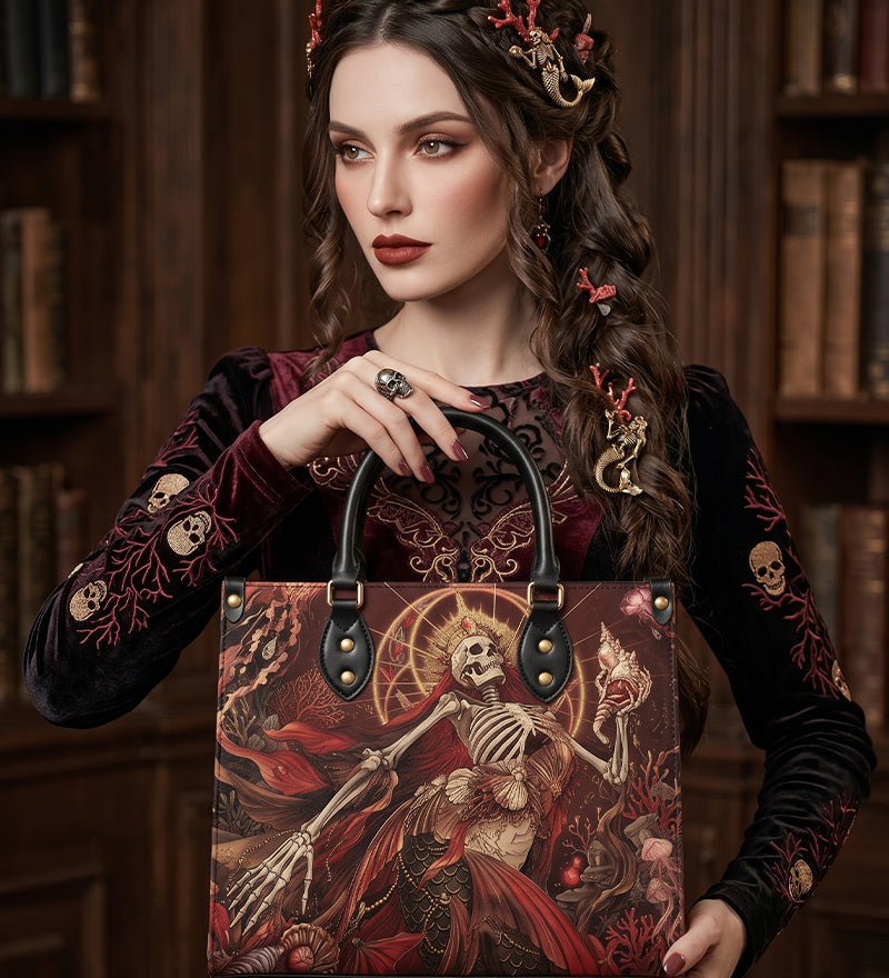 Crimson Tide Leather Handbag
