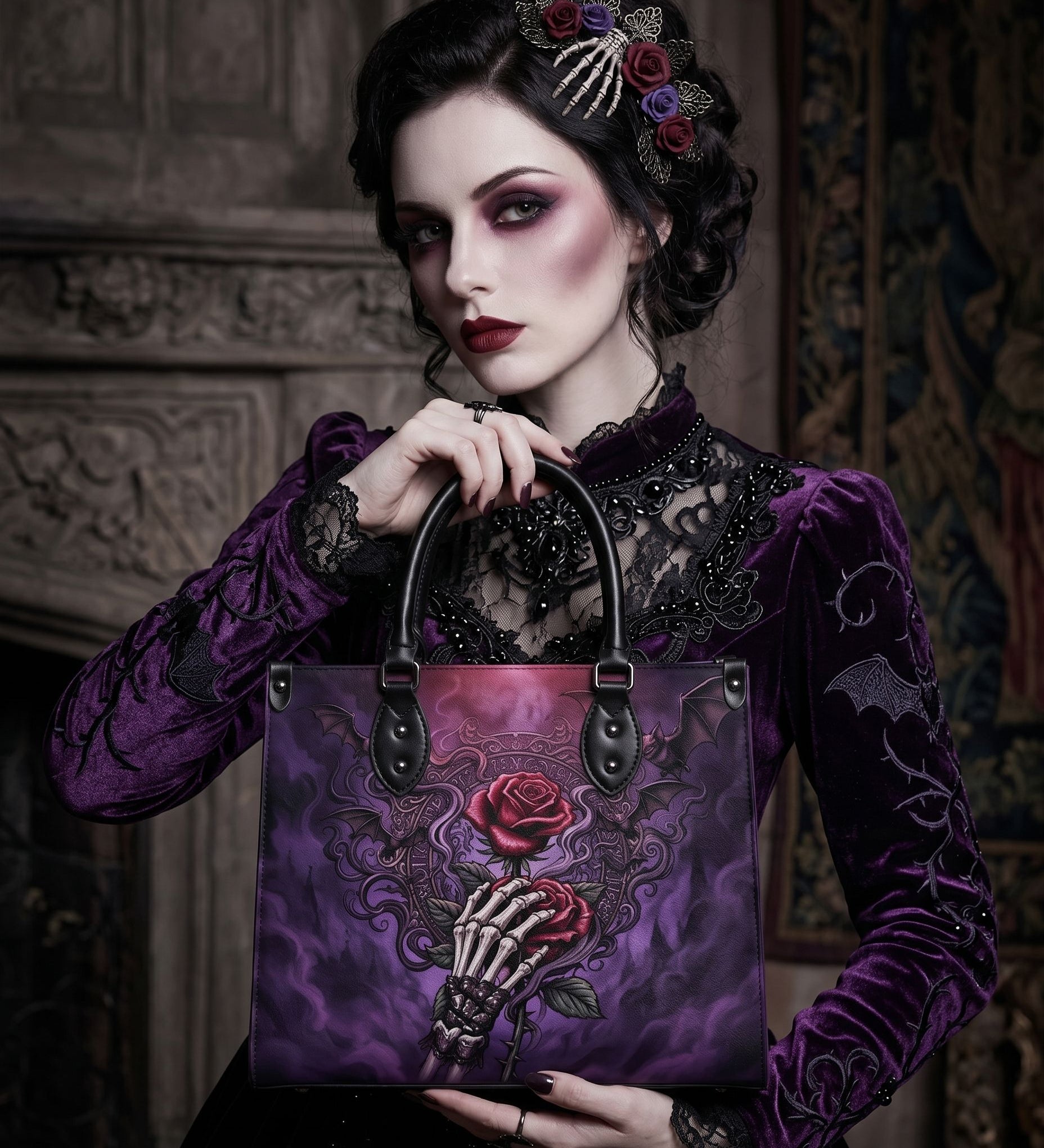 "Gothic Vow" Leather Handbag