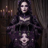 Night Violet Maiden Leather Handbag