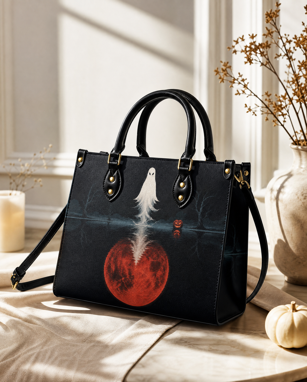 Lunar Wisp Leather Handbag