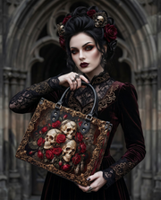 Ashen Bone Leather Handbag