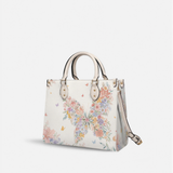 Floraptera Leather Handbag