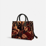 Bastet Bloom Leather Handbag