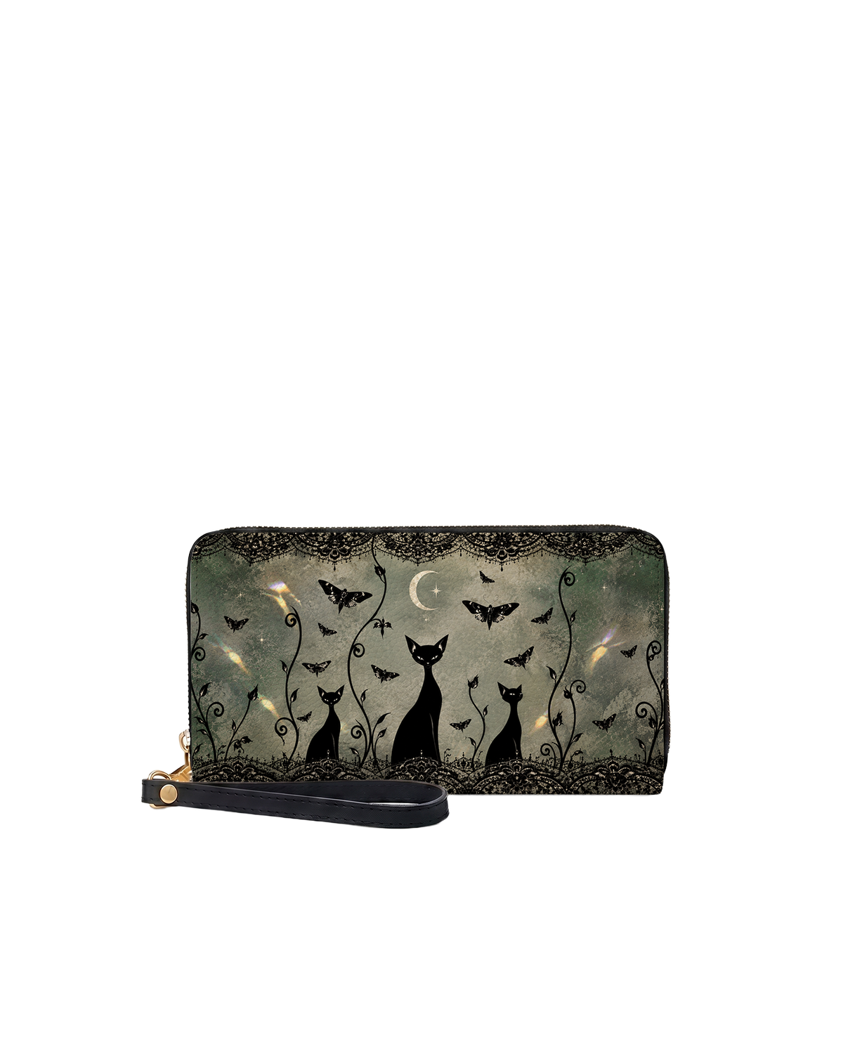 Nocturne Feline Long Zip Wallet
