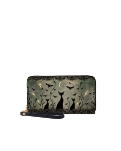 Nocturne Feline Long Zip Wallet