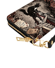 Black Cat Long Zip Wallet