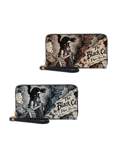 Black Cat Long Zip Wallet