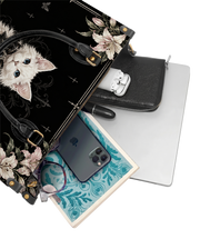 Ghost Petal Leather Handbag