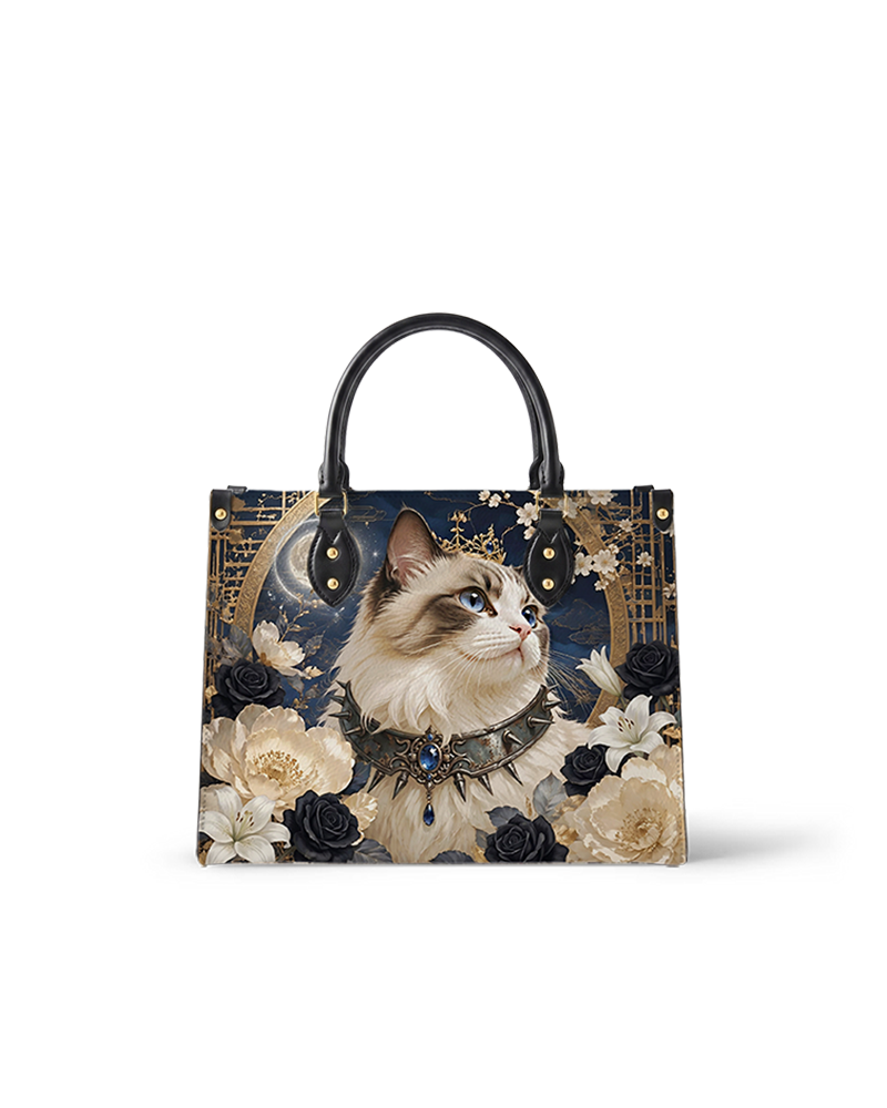 Lunar Ragdoll  Leather Handbag
