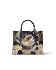 Lunar Ragdoll  Leather Handbag