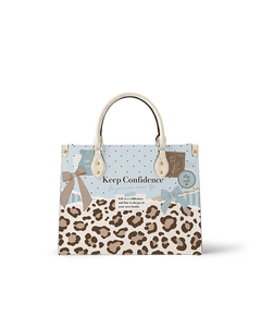 Aqua Spots Leather Handbag