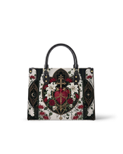 Sacred Heart Lily Leather Handbag
