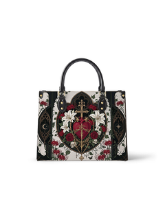 Sacred Heart Lily Leather Handbag
