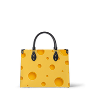 Cheese Bubbly Leather Handbag