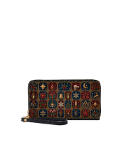 Arcane Grid Long Zip Wallet