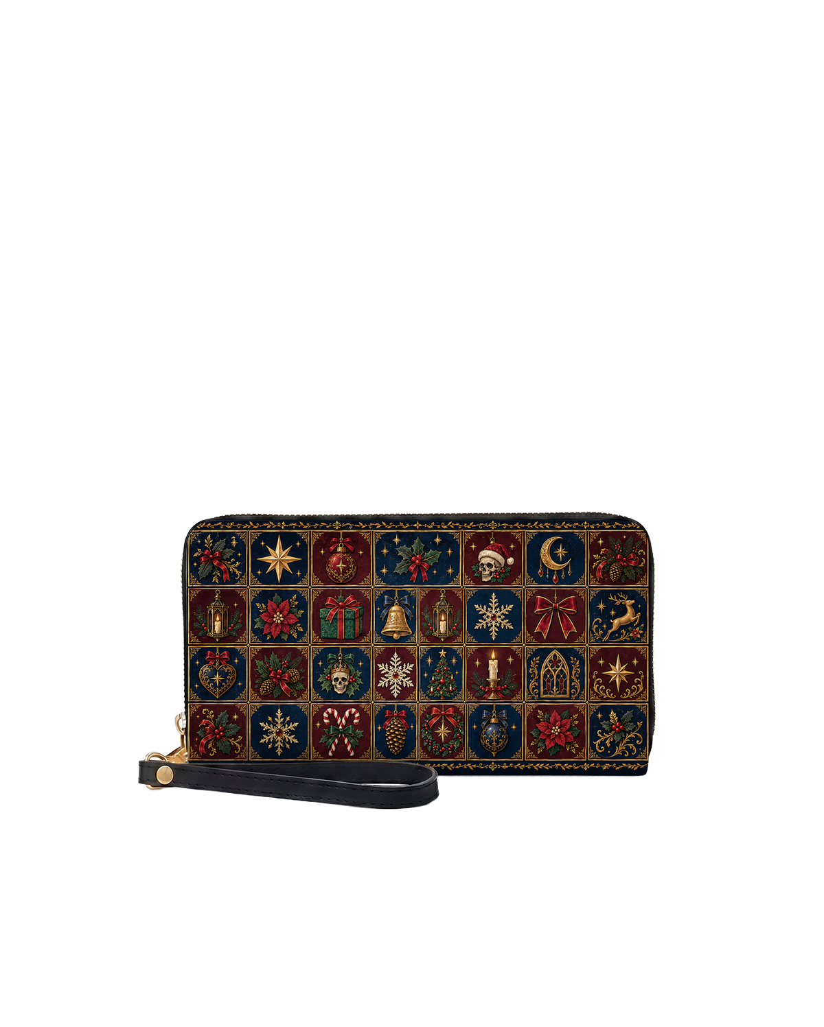 Arcane Grid Long Zip Wallet
