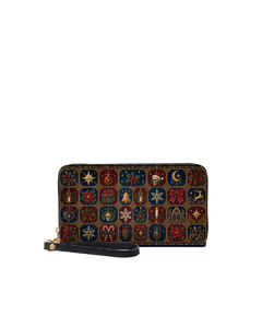 Arcane Grid Long Zip Wallet