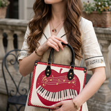 Crimson Apple Tune Leather Handbag