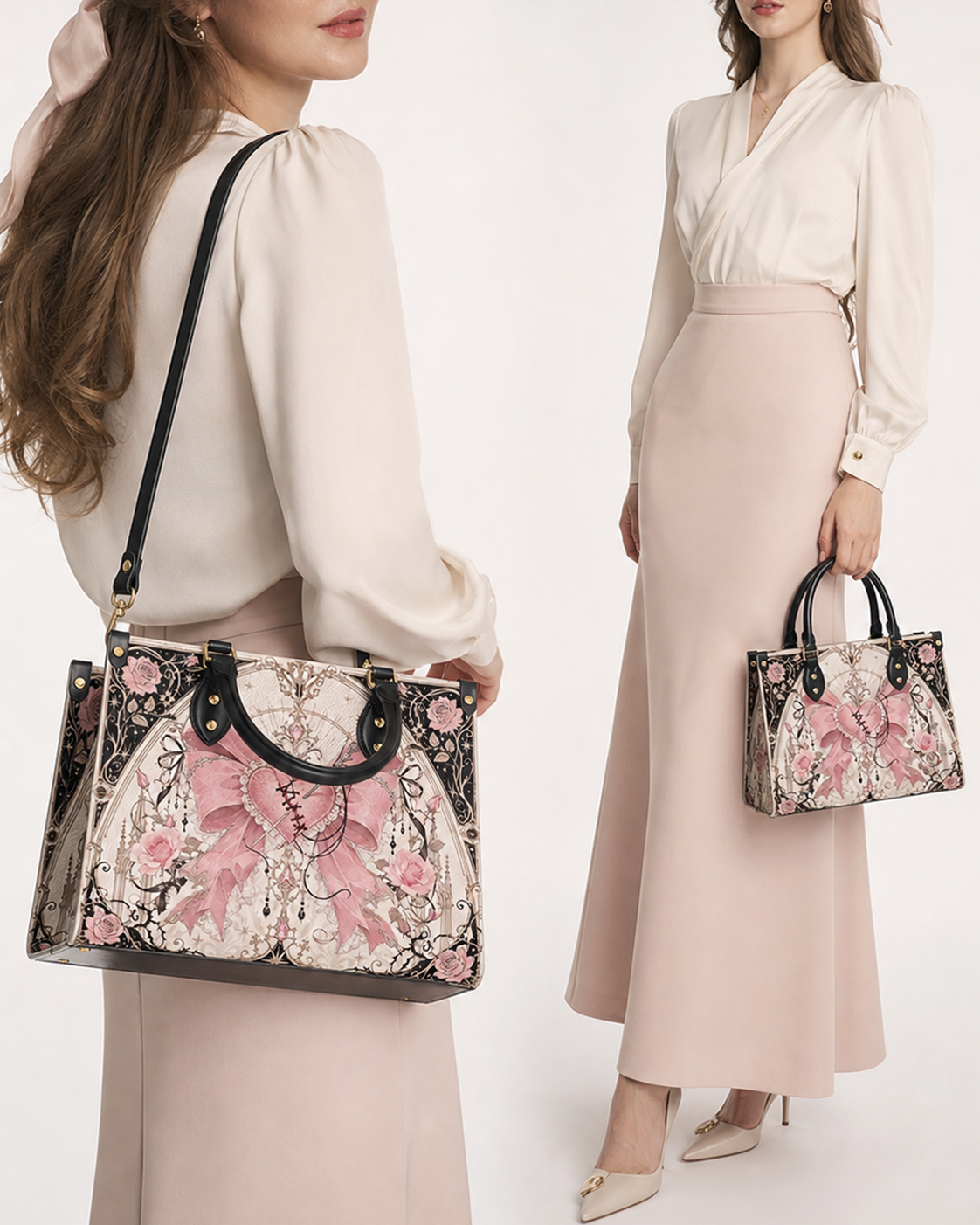 Heartlace Leather Handbag
