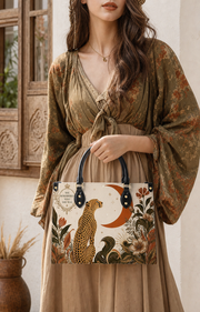 Lunar Cheetah Leather Handbag