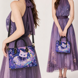 VioletPaw Leather Handbag