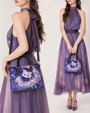 VioletPaw Leather Handbag