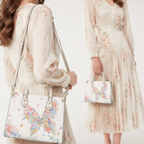 Floraptera Leather Handbag
