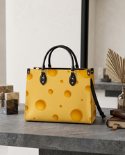 Cheese Bubbly Leather Handbag