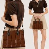 Cocoa Bar Leather Handbag