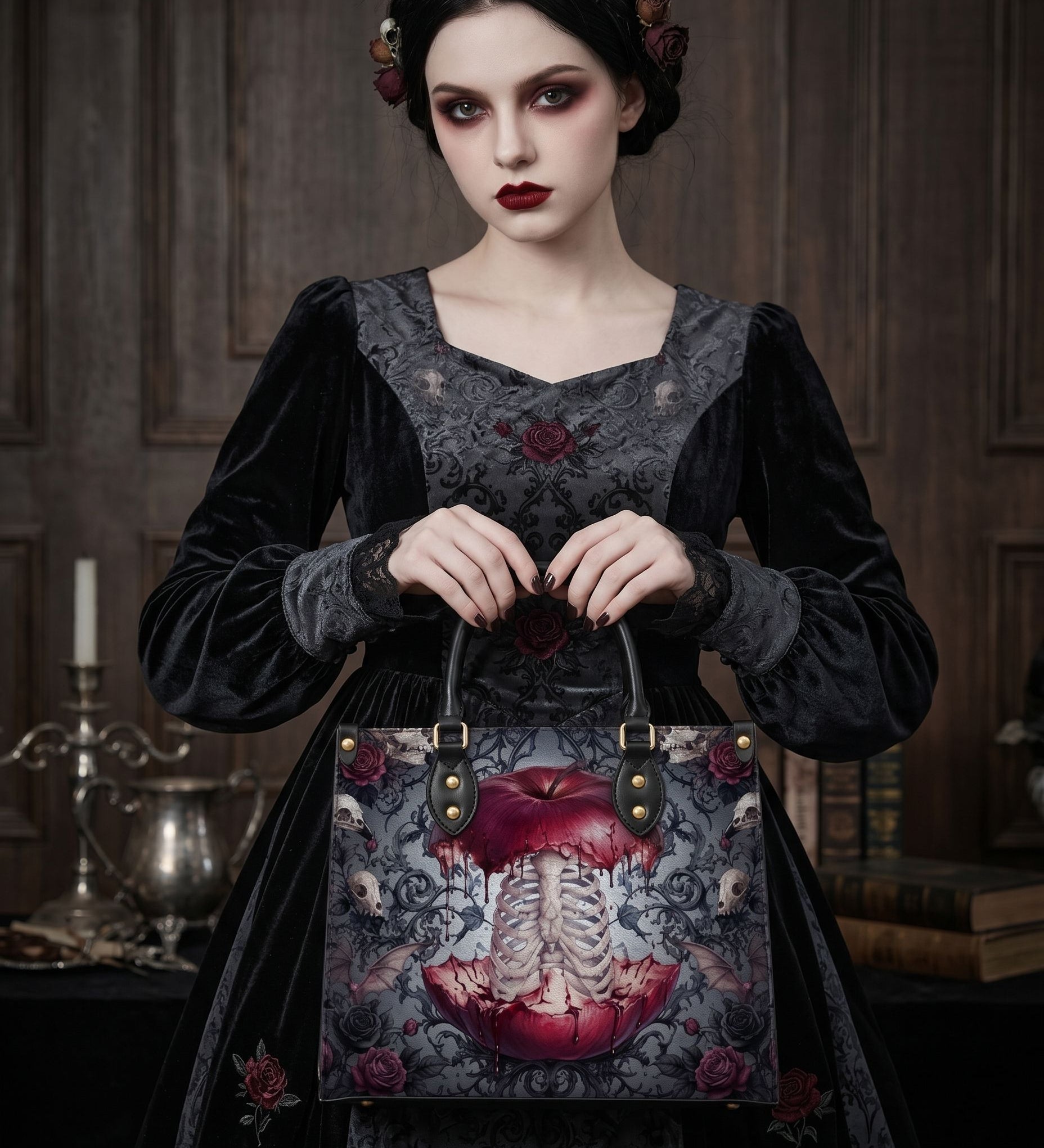 Forbidden Apple Leather Handbag