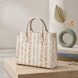 Blush Vine Leather Handbag