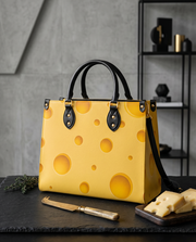 Cheese Bubbly Leather Handbag