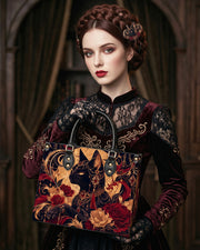 Bastet Bloom Leather Handbag