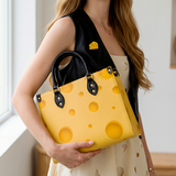 Cheese Bubbly Leather Handbag