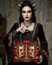Crimson Arbiter Leather Handbag