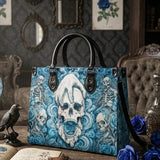 Bones Hold Leather Handbag