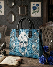 Bones Hold Leather Handbag