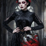 Raven Lycoris Leather Handbag