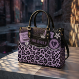 Lilac Spots Leather Handbag