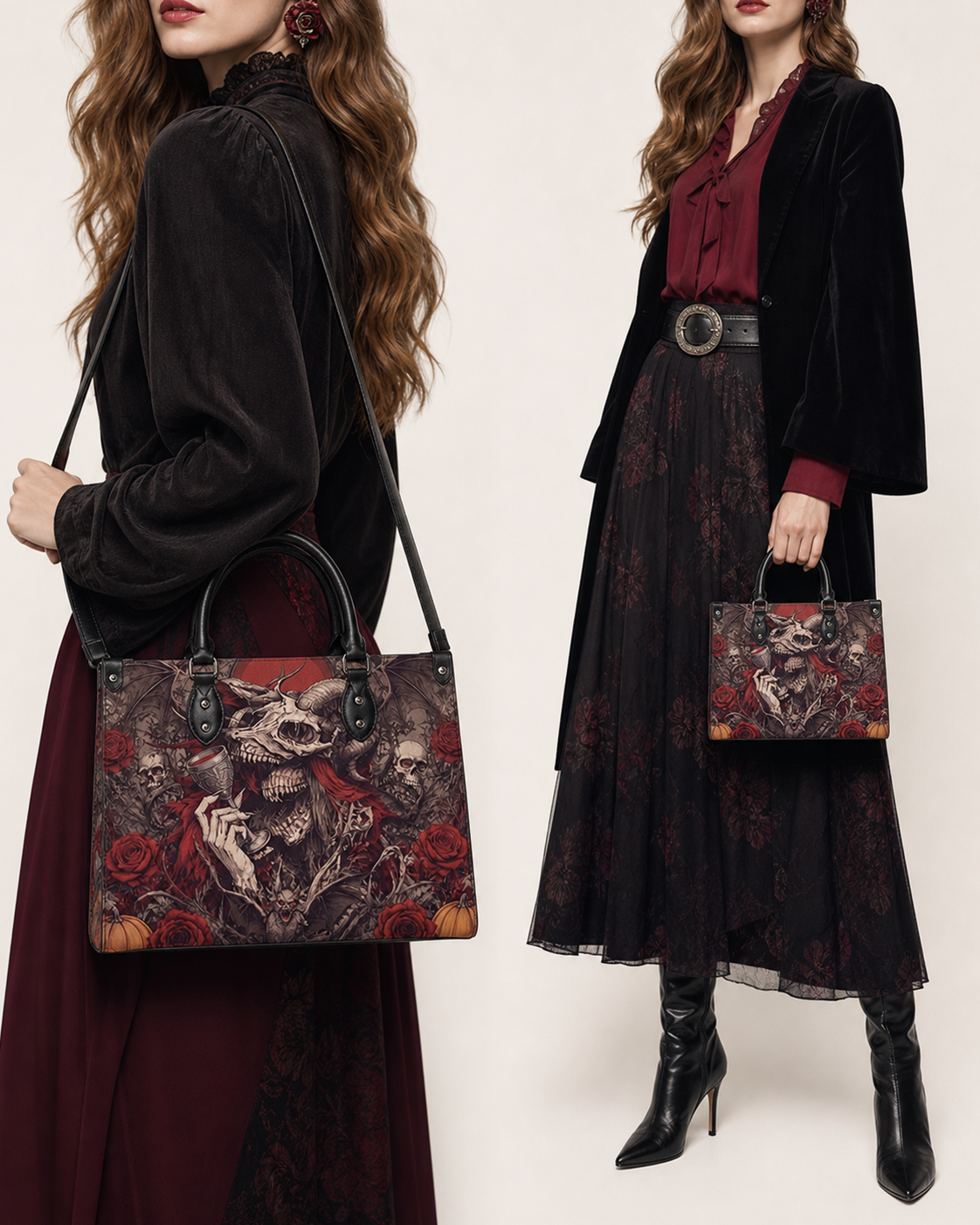 Vampire Feast Leather Handbag