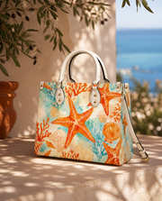 Coral Star Leather Handbag
