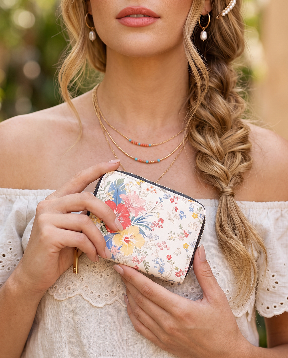Hibiscus Breeze Mini Wallet