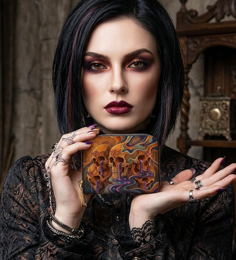 Skull Vortex Mini Wallet