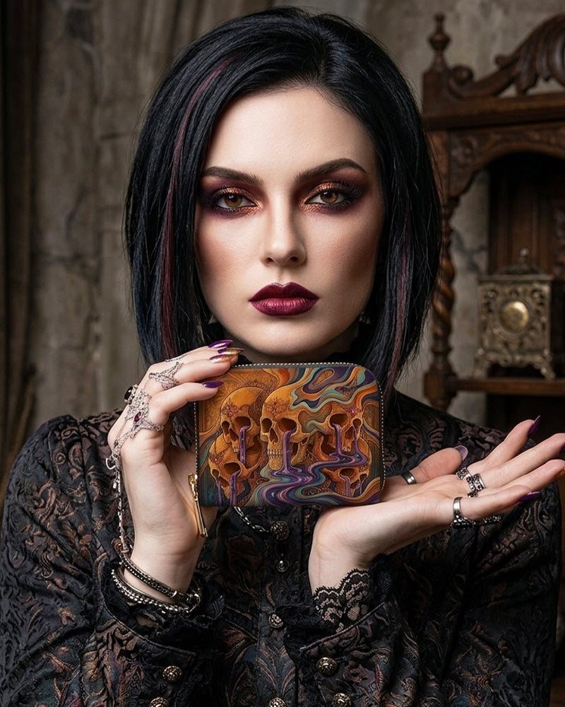 Skull Vortex Mini Wallet